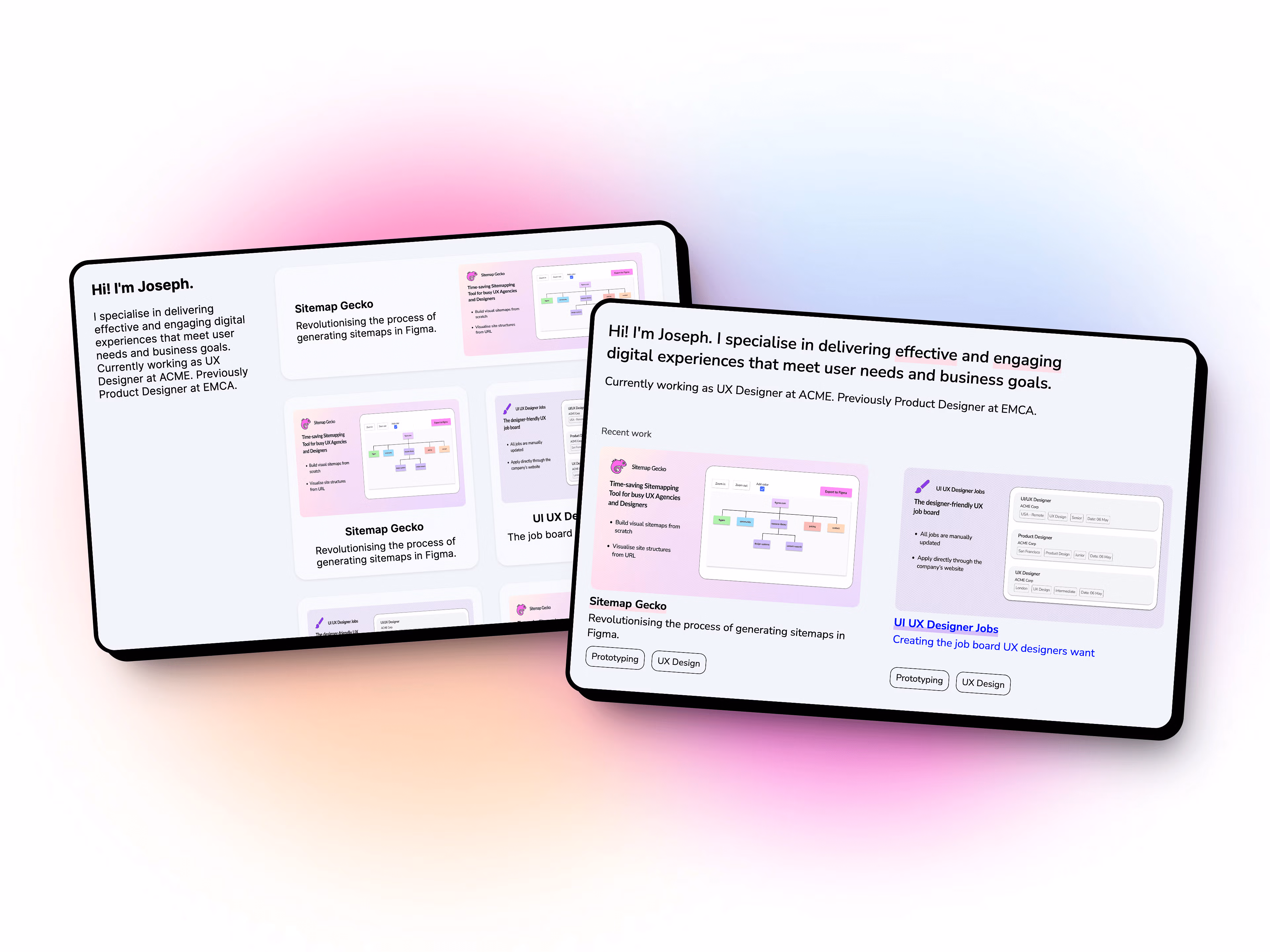 Craft the Perfect UX Portfolio with these 2 Free HTML Templates