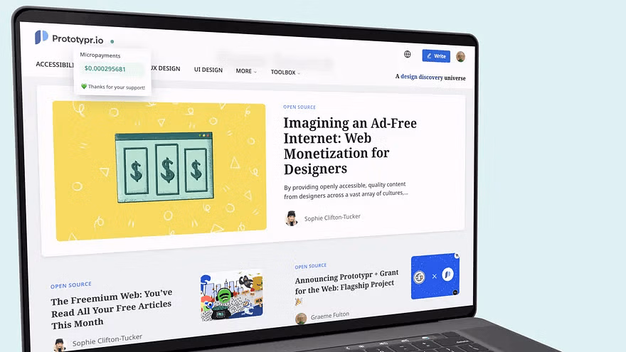 Democratising Design Education with a Web Monetized Publishing Platform — Grant Report #1