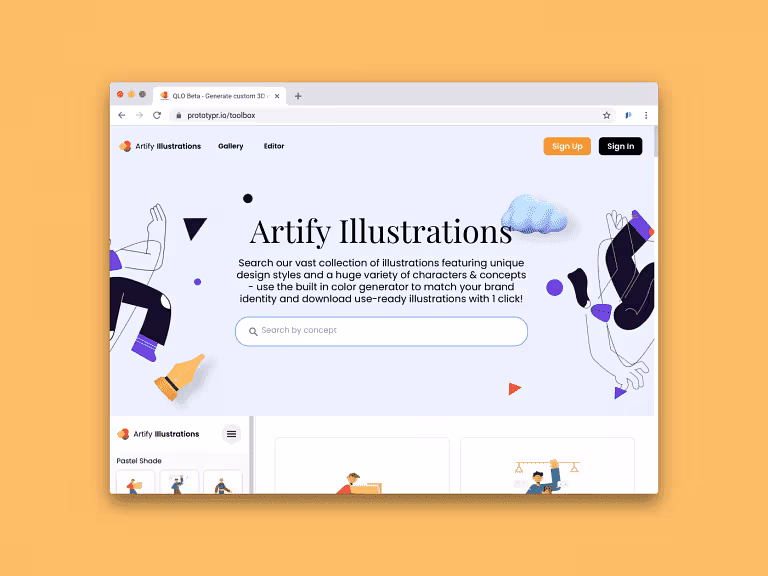 Brand logo for external website's link