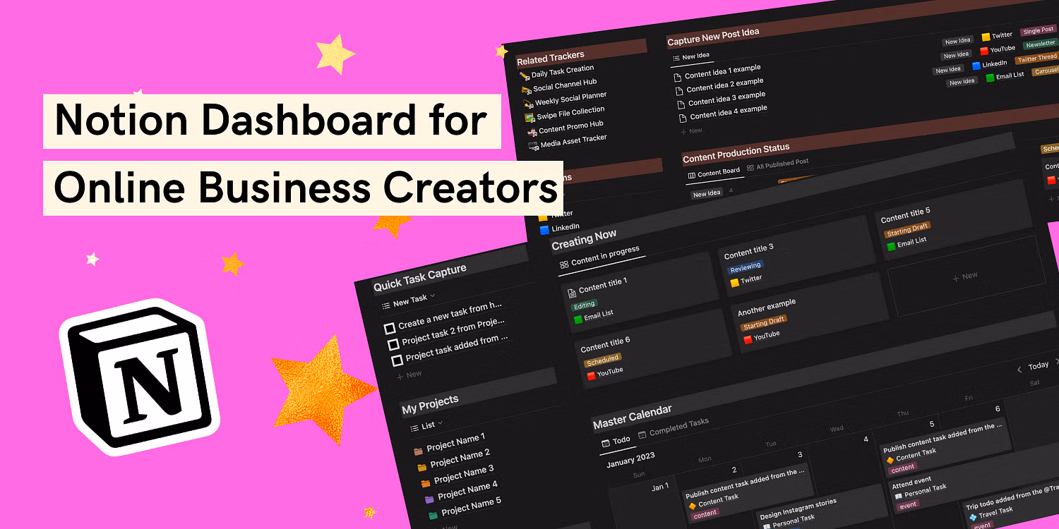 How I use Notion to run Online Businesses as a Creator and Founder